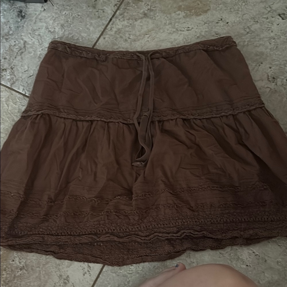 Abercrombie & Fitch Brown Bubble Mini Skirt